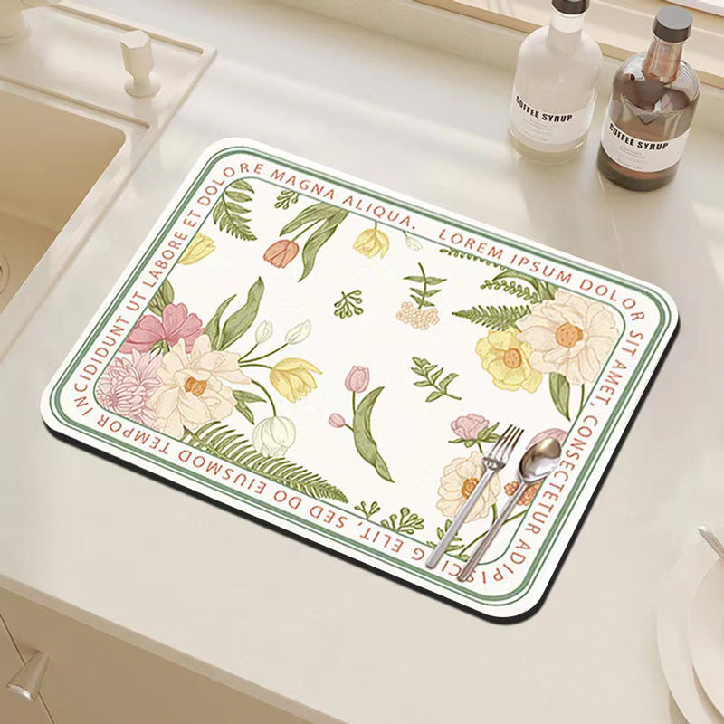 Floral Decorative Kitchen Mat Stornfield