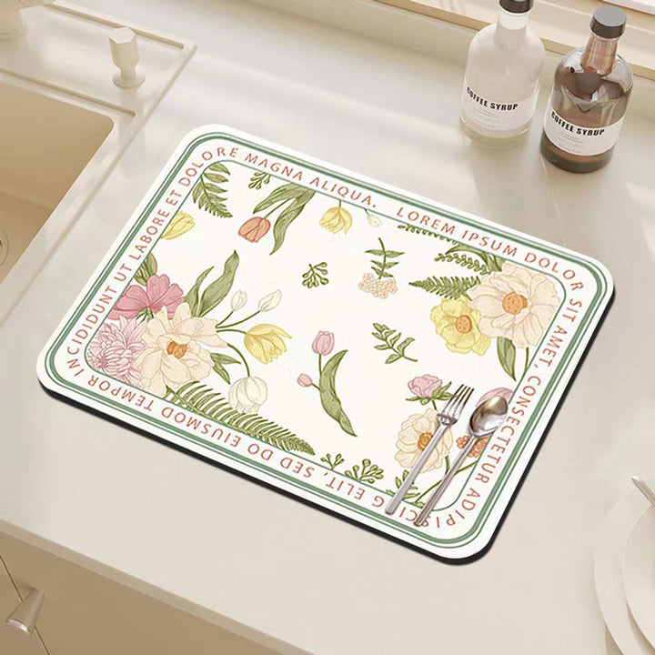 Floral Decorative Kitchen Mat Stornfield