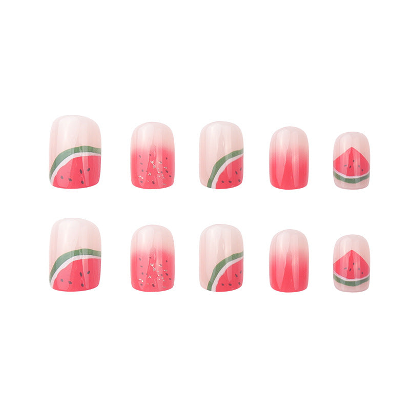 Creative Watermelon-Themed Press-On Nails Stornfield