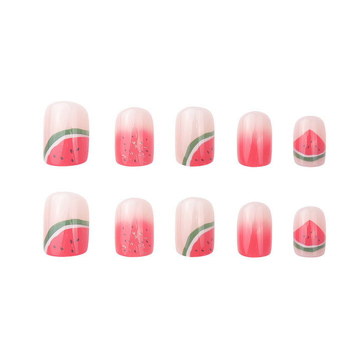 Creative Watermelon-Themed Press-On Nails Stornfield