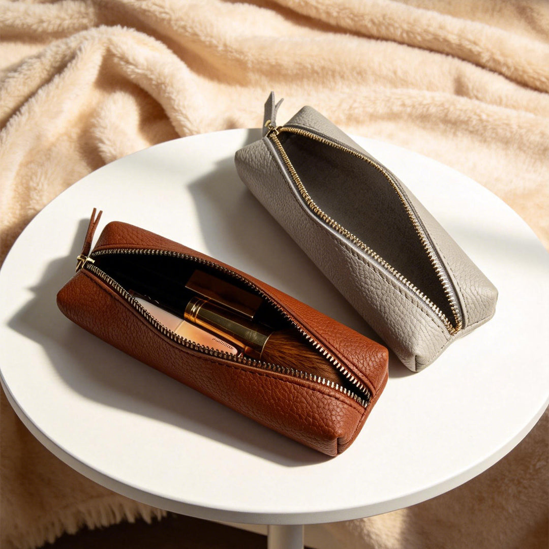 Leather Zippered Pencil Case Stornfield