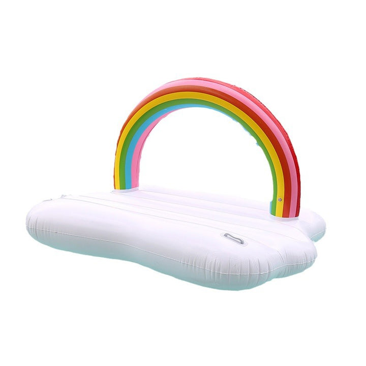 Women's Inflatable Wellness Lounger with Rainbow Decor Stornfield
