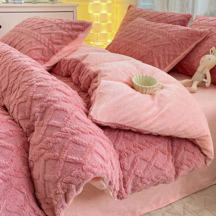Cozy Textured Plush Blanket