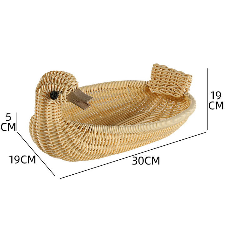 Unisex Braided Decoration Basket in Duck Shape Stornfield