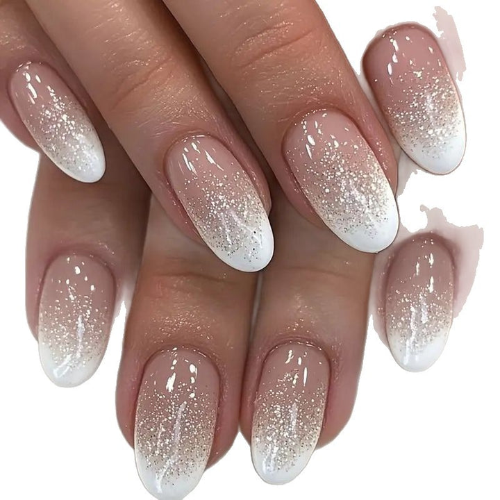 Glittery French Tip Nail Enhancements Stornfield