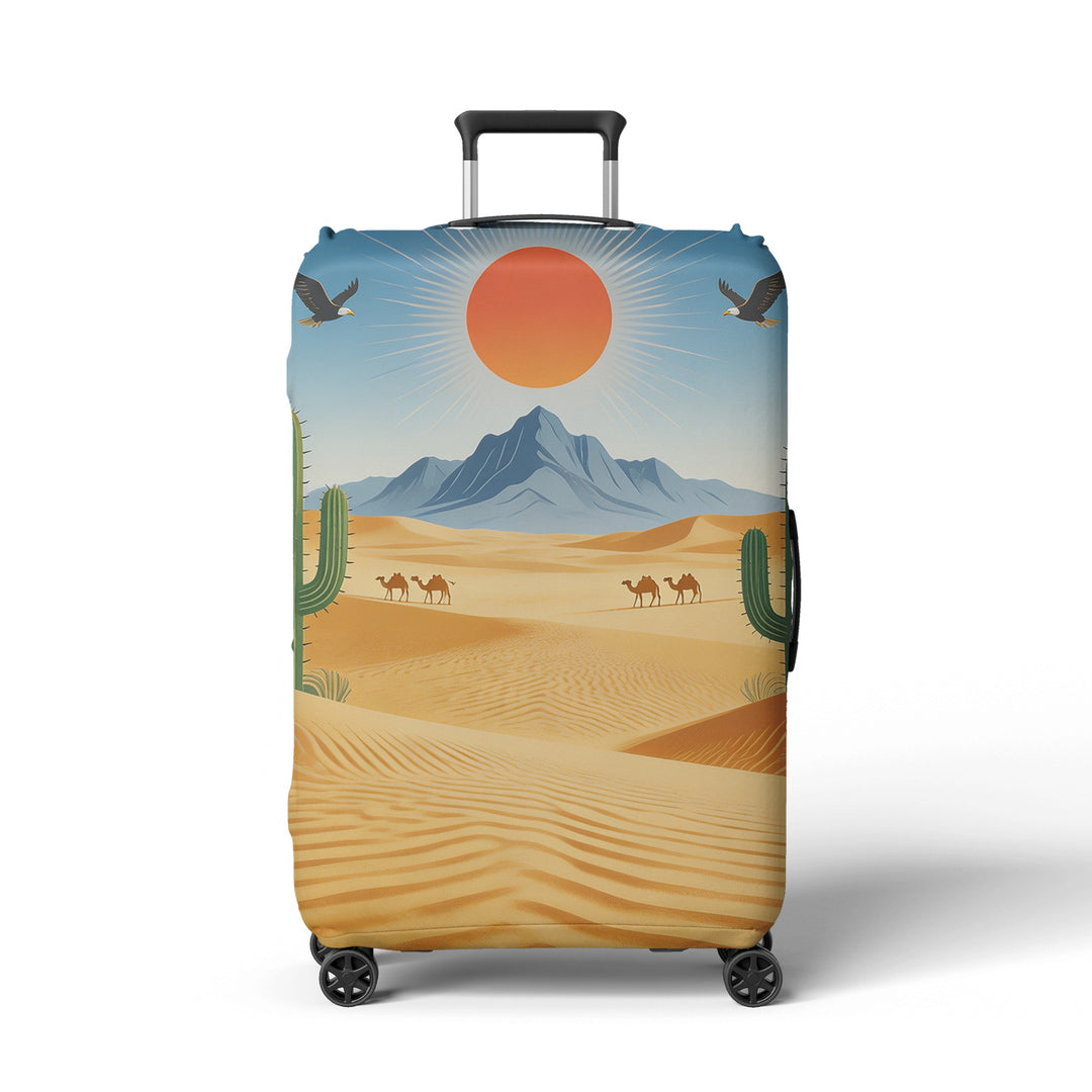 Women's suitcase cover with atmospheric landscape design Stornfield