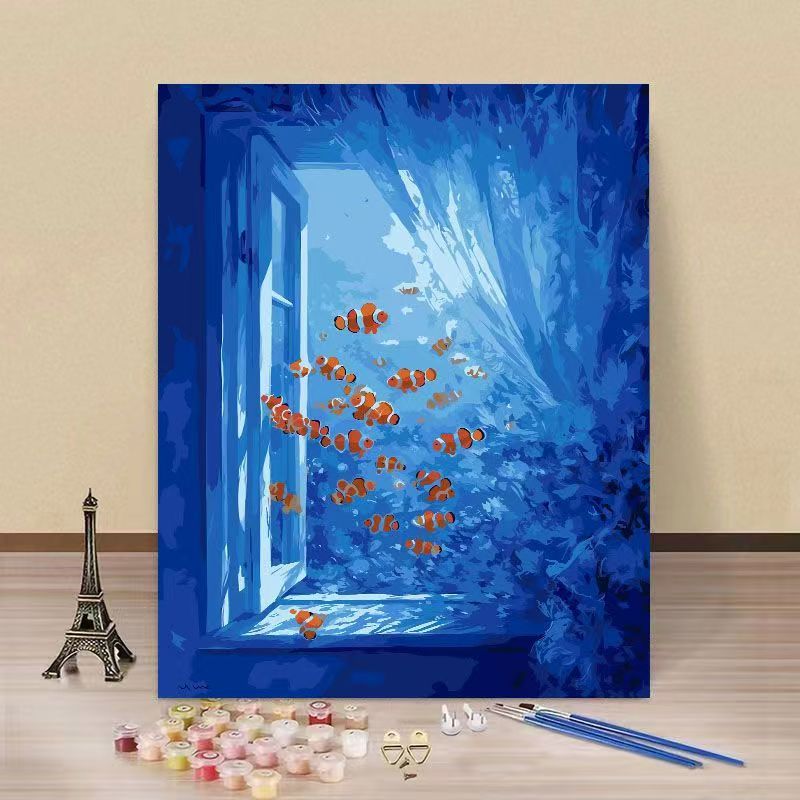 DIY Underwater Scene Paint by Numbers Kit Stornfield