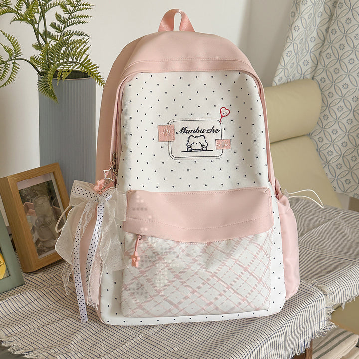Playful Character-Embellished School Backpack Stornfield