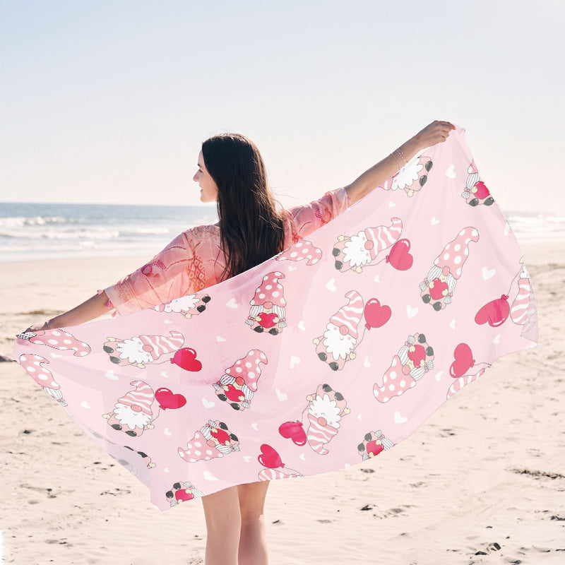 Light beach towel with creative jellyfish motif Stornfield