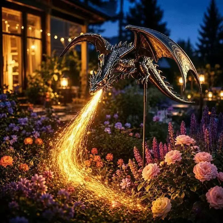 Decorative dragon lamp with LED effects Stornfield