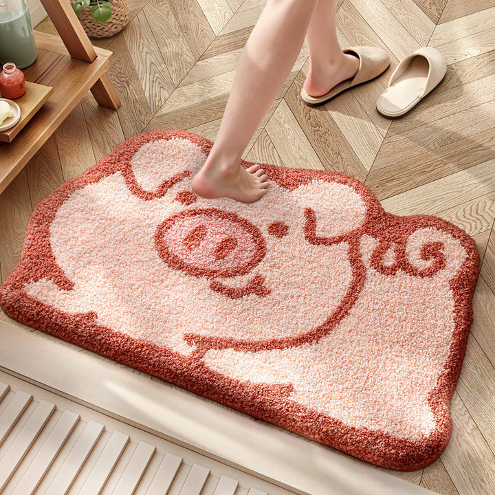 Plush Cartoon Character Bath Mat