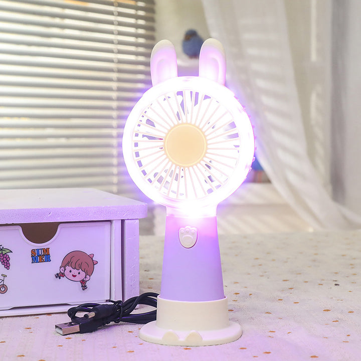 Portable USB Hand Fan with Integrated LED Light Stornfield