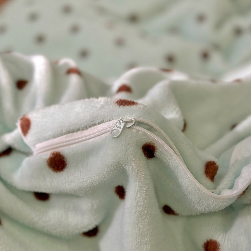 Cozy Polka Dot Fleece Blanket