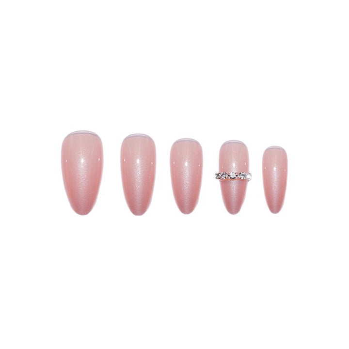 Elegant Stiletto Press-On Nail Art with Gem Accents Stornfield