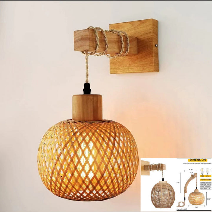 Bamboo Pendant Light Fixture