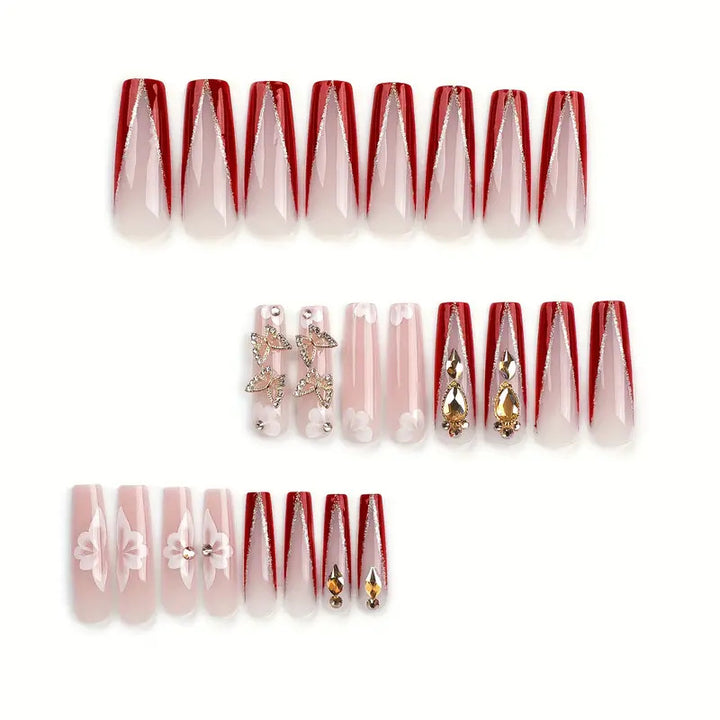 Glamorous Decorative Long-Length Press-On Nails Stornfield