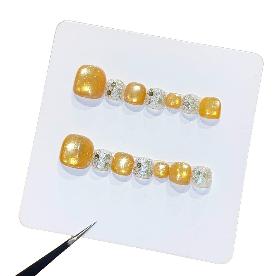 Artificial nails with glamorous glitter effect and trendy design Stornfield