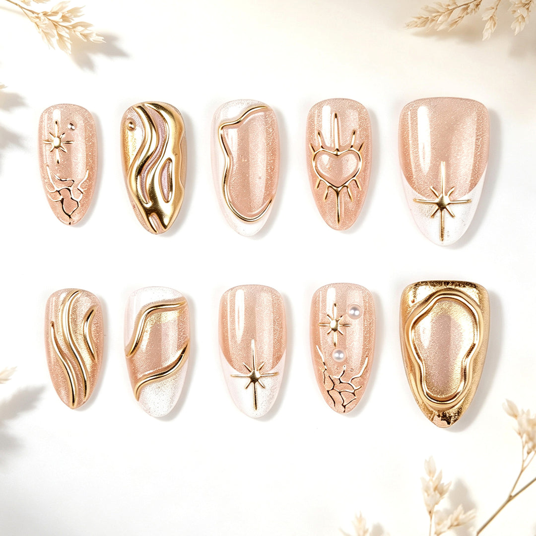 Elegant Art Deco Nail Tips