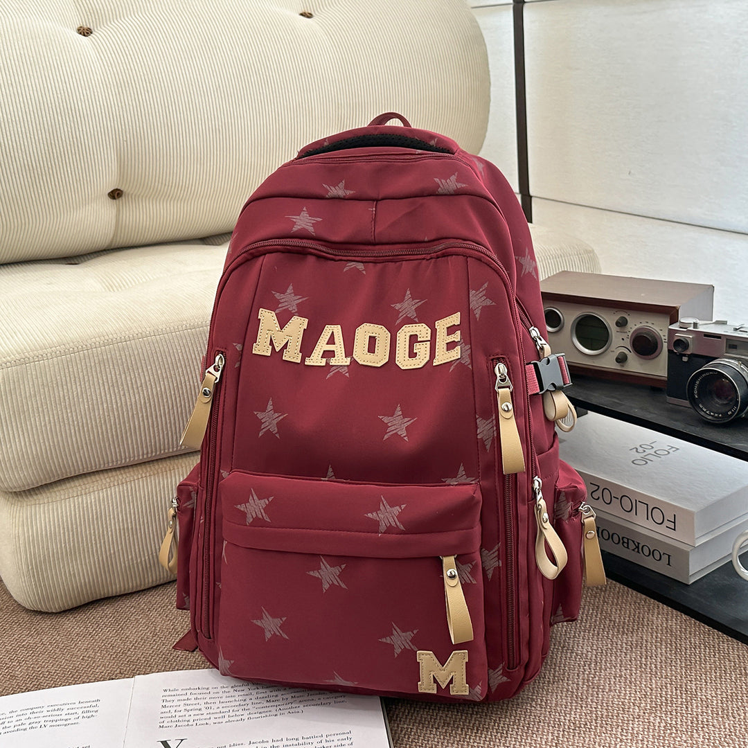 Star-Patterned Adjustable Backpack Stornfield