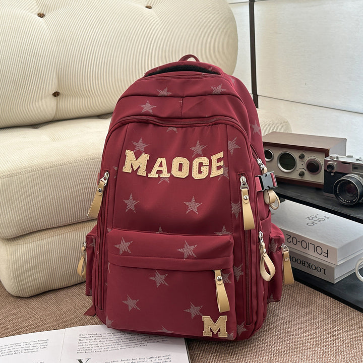Star-Patterned Adjustable Backpack Stornfield