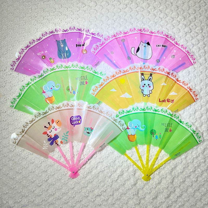 Ladies Colored Hand Fans in Cute Design Stornfield