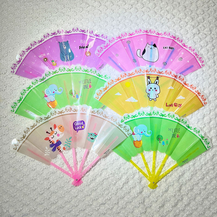 Ladies Colored Hand Fans in Cute Design Stornfield