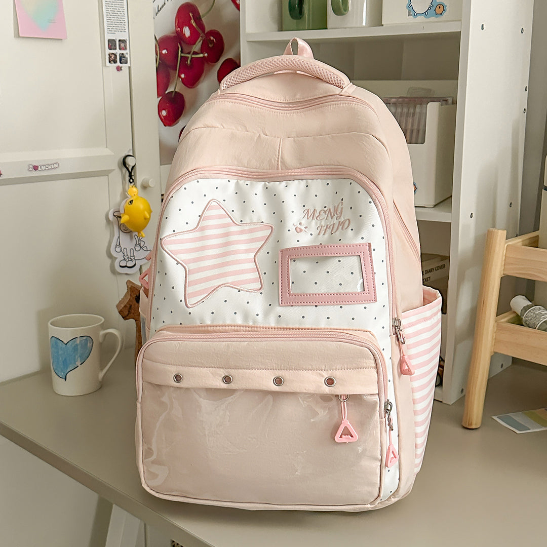 Playful Star-Embellished School Backpack Stornfield