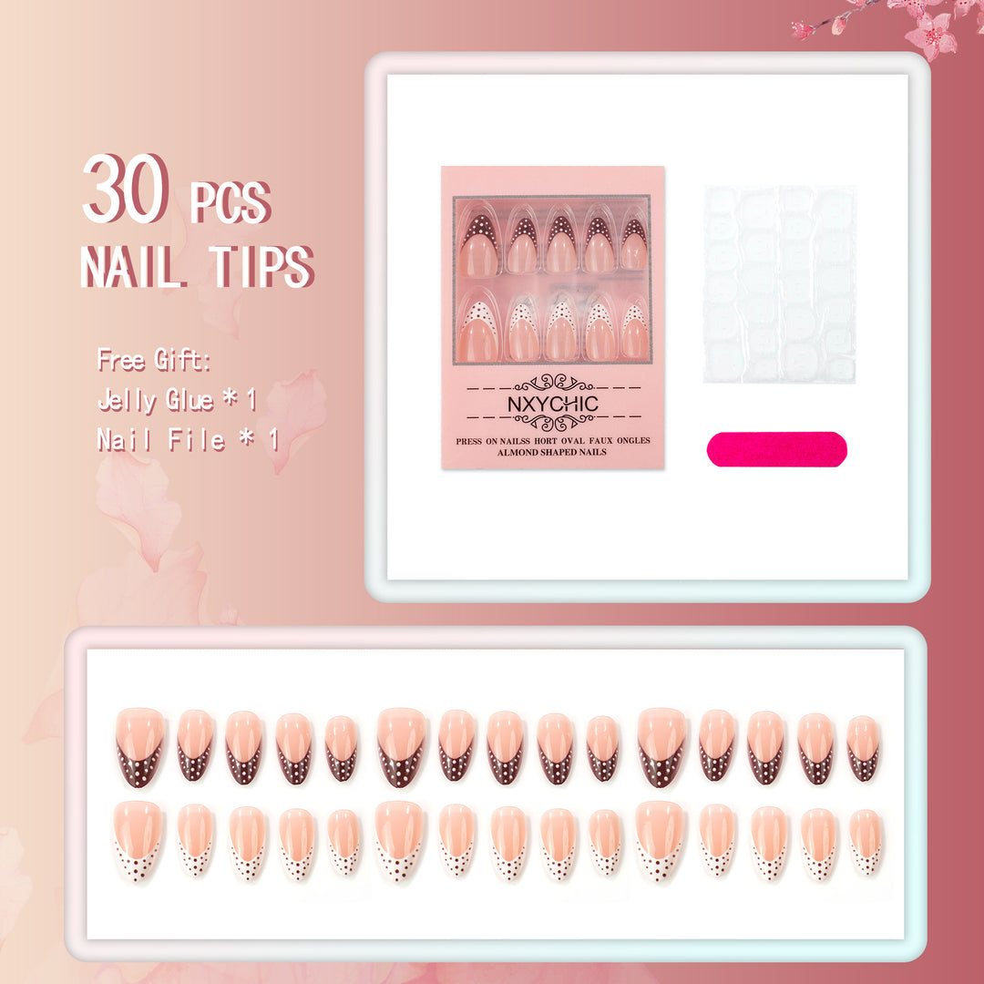 Decorative Pointed Tip Press-On Nails