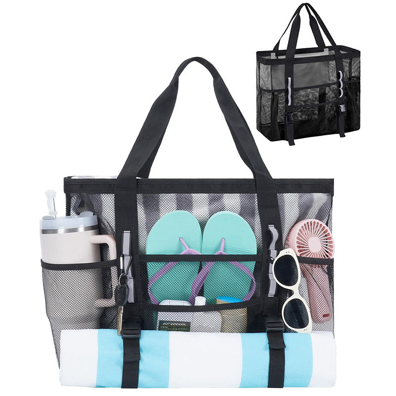 Multifunctional beach bag with mesh design Stornfield