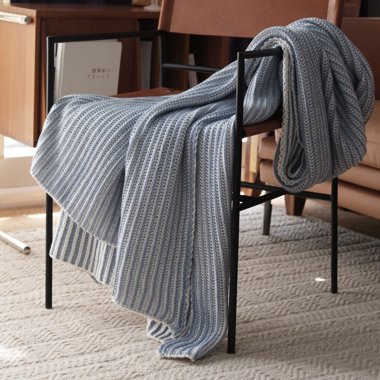 Stylish Knitted Throw Blanket