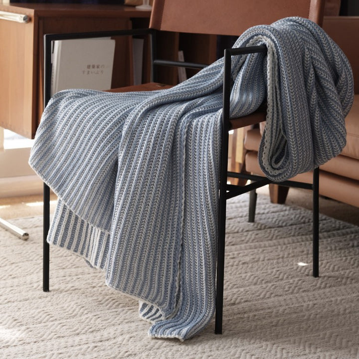 Stylish Knitted Throw Blanket