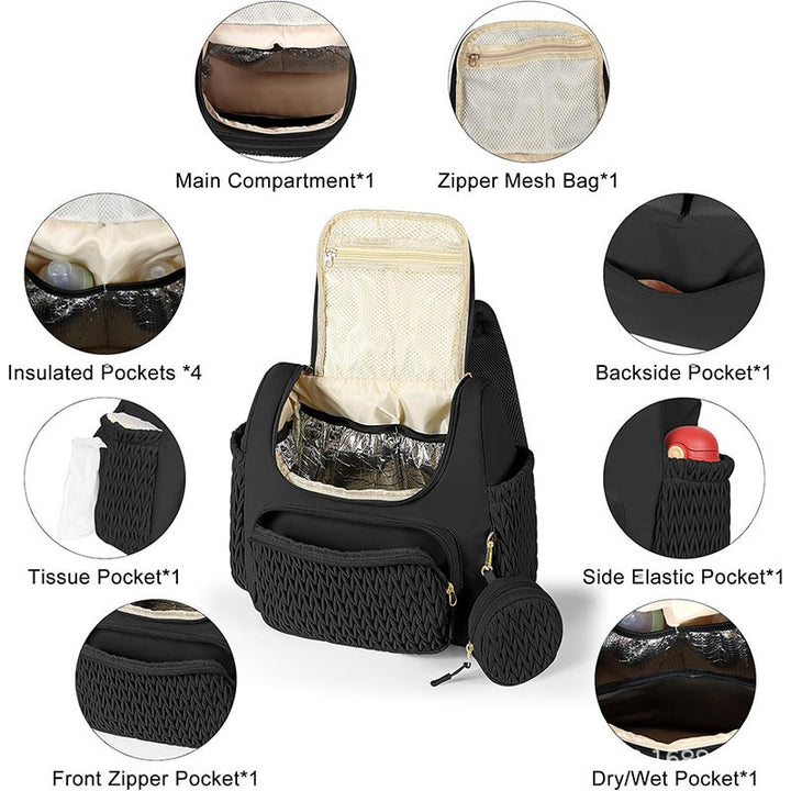 Fashionable backpack with textured upper material Stornfield