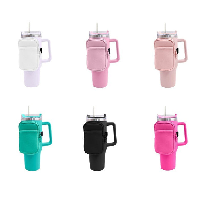 Unisex cup holder with practical pocket Stornfield