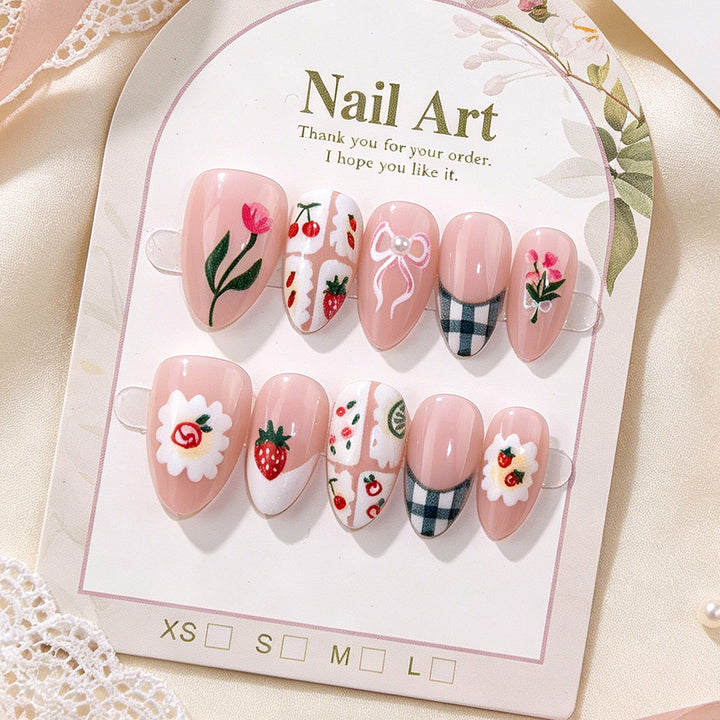 Artistic Floral Acrylic Nail Set