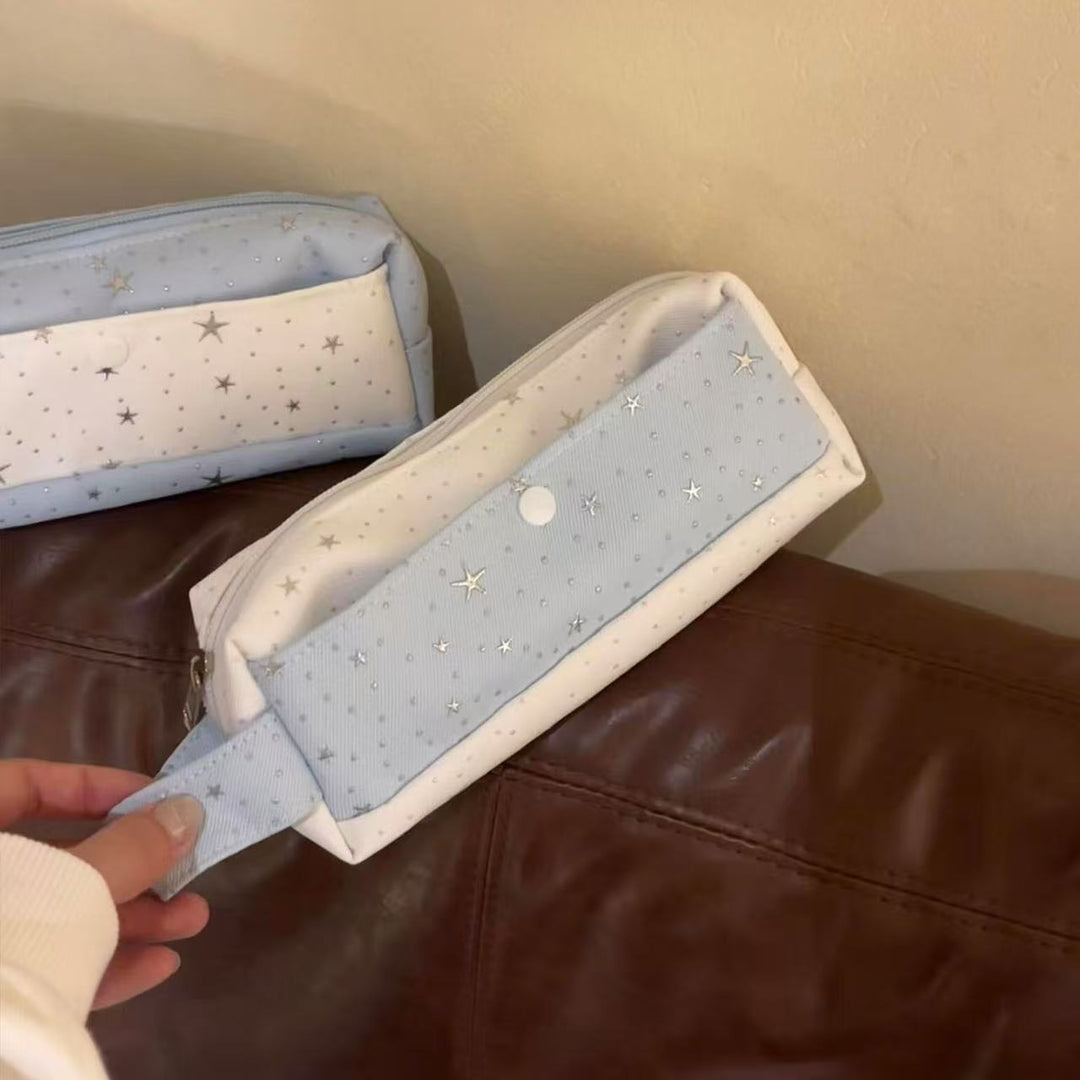Stylish Star-Patterned Pencil Case