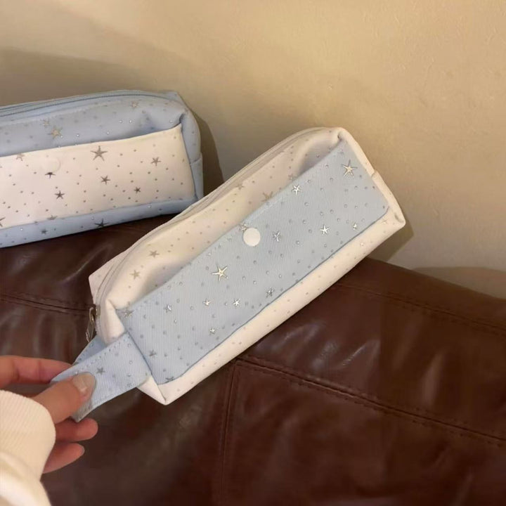Stylish Star-Patterned Pencil Case