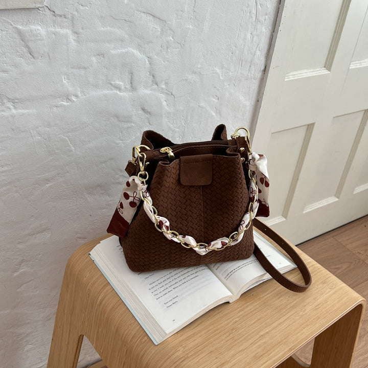 Woven Bucket Style Handbag