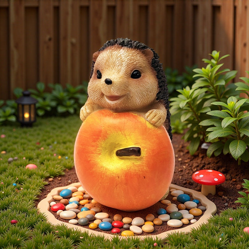 Cute hedgehog sculpture with fruit bowl Stornfield