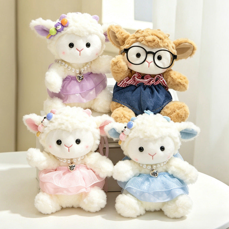 Plush Ram Doll Bag Charm Hanging Keychain with Dress and Loop Strap Stornfield
