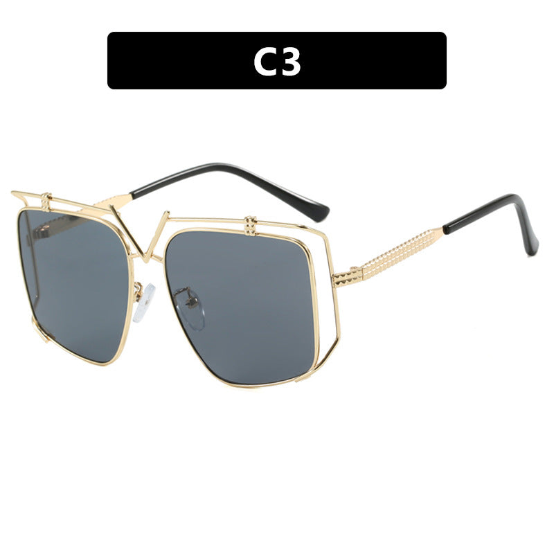 Women's futuristic oversized sunglasses with unique geometric frame Stornfield