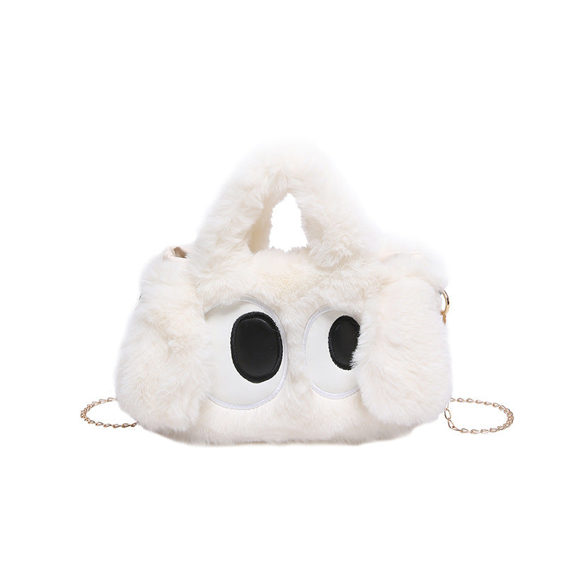 Cozy plush shoulder bag with ear application Stornfield