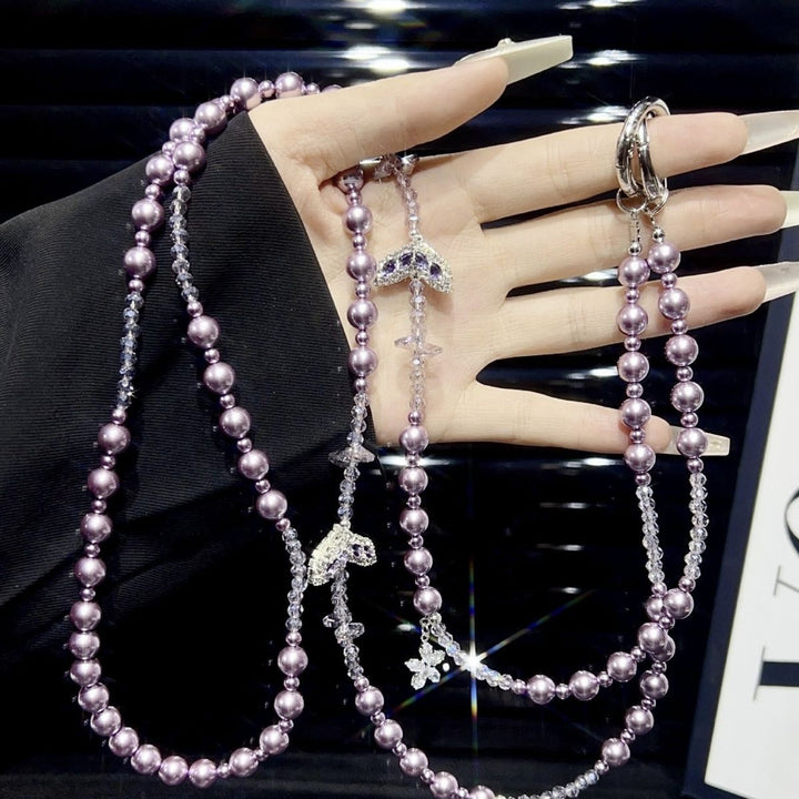 Elegant Pearl and Crystal Eyewear Lanyard Stornfield