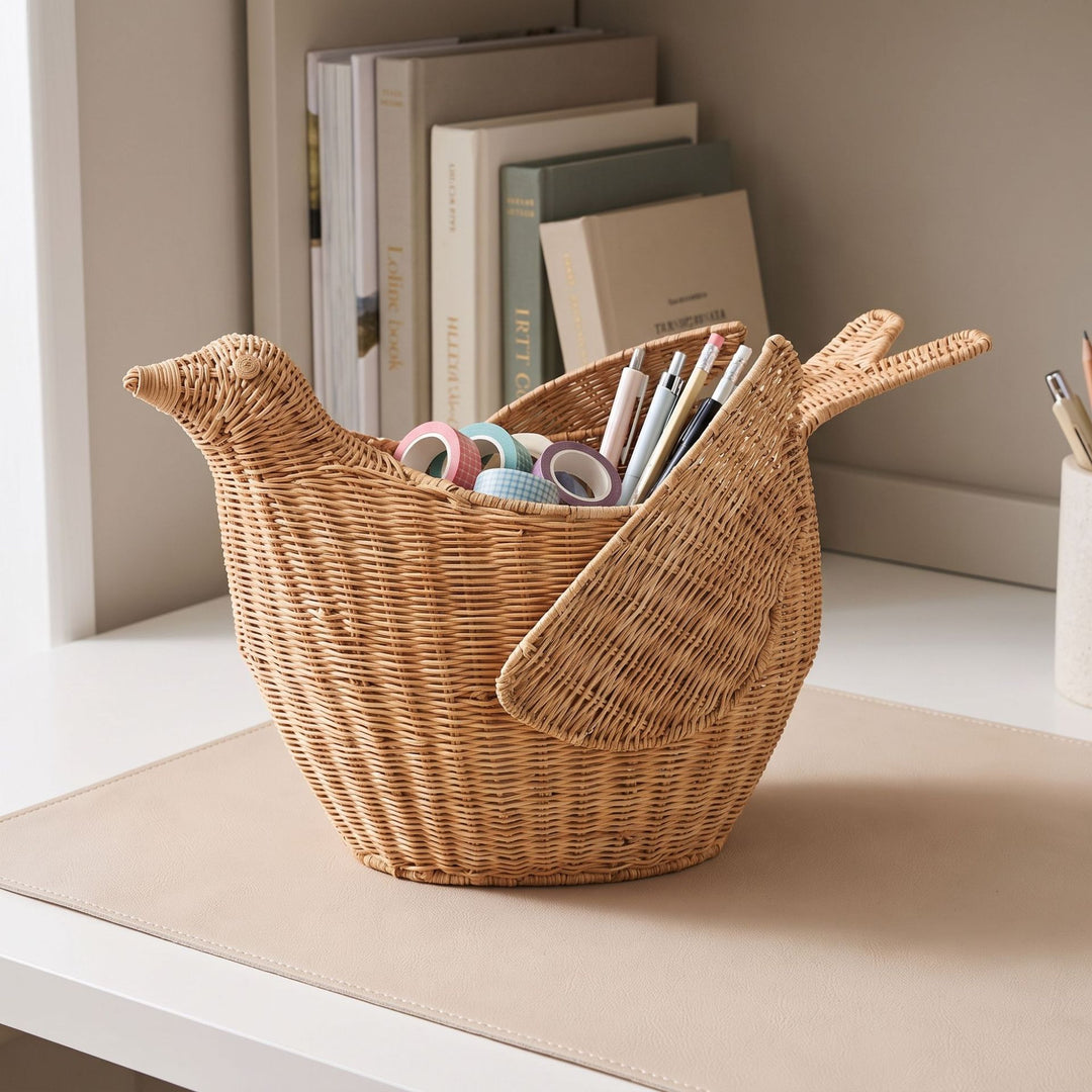 Playful basket in bird design Stornfield