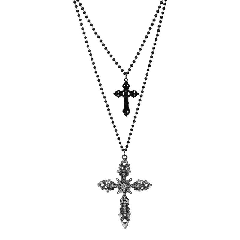 Dual-Layered Cross Pendant Necklace Stornfield