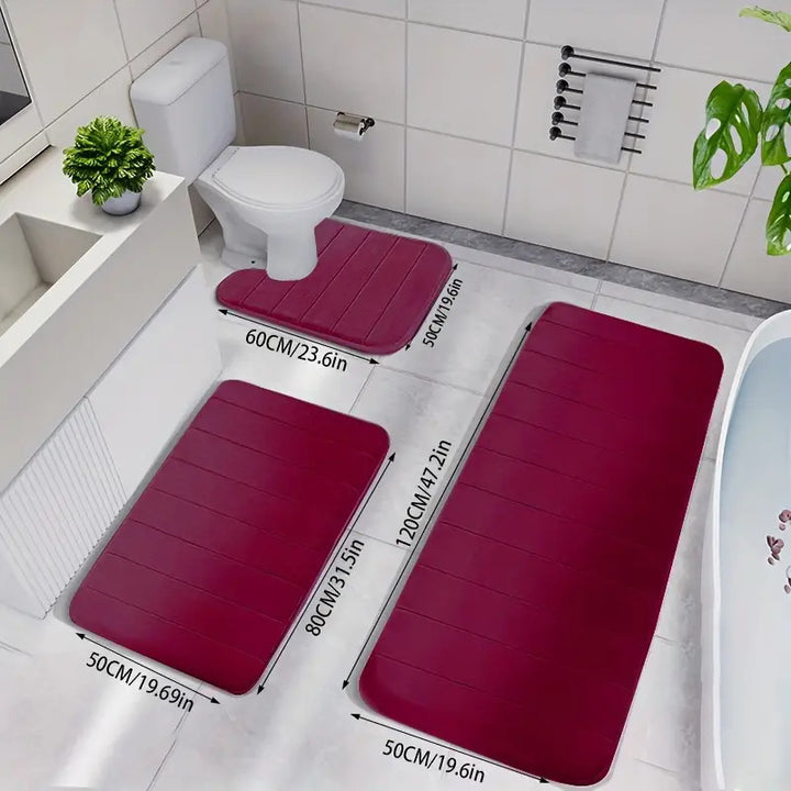 Non-Slip Bathroom Comfort Mat Set