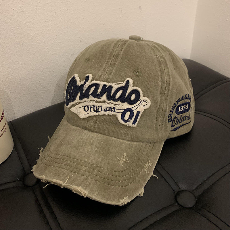 Men's Distressed Cotton Baseball Cap Stornfield