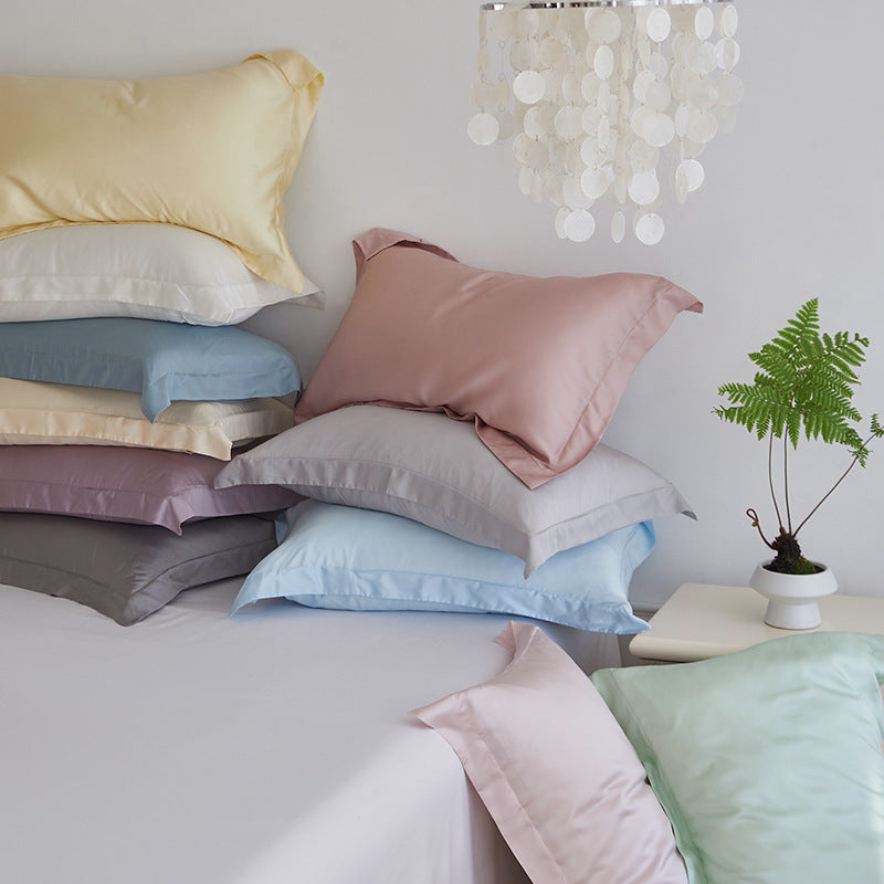 Premium satin bedding set made of microfiber with silky glossy surface