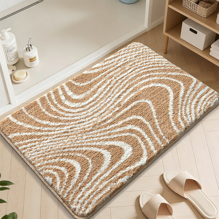 Abstract Wave Pattern Bath Mat Stornfield