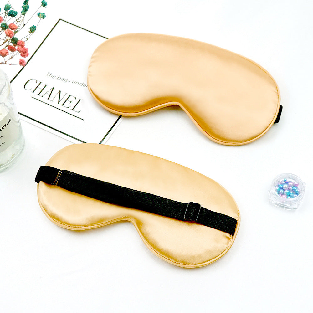 Unisex nan luxurious silk sleep mask with contoured eye cavity and adjustable elastic band Stornfield