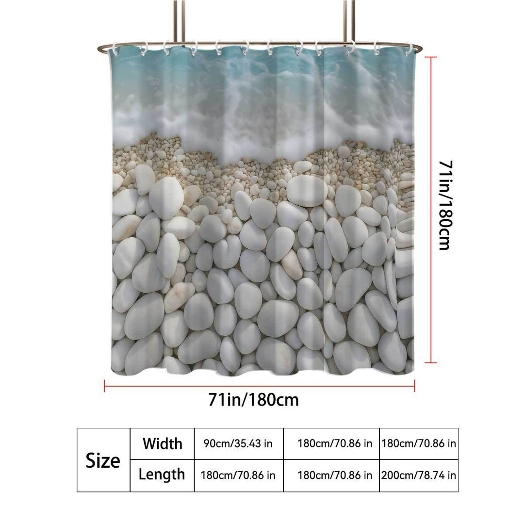 Coastal-Inspired Artistic Shower Curtain Stornfield